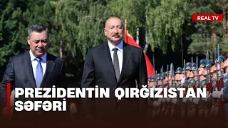 President's Visit to Kyrgyzstan - Official Welcoming Ceremony for Ilham Aliyev in Cholpon-Ata