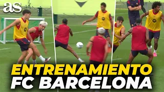 ENTRENAMIENTO del FC BARCELONA CON RODRI preparando el partido contra el ATHLETIC CLUB