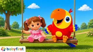 Larry the Parrot Learns New Words! | Toys, Vehicles & Music for Kids | Fun Learning | BabyFirst TV