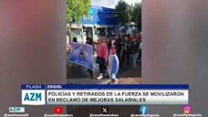 Policías y retirados de la fuerza se movilizaron en reclamo de mejoras salariales