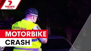 Teen motorcyclist crashes at Regents Park roundabout | 7NEWS