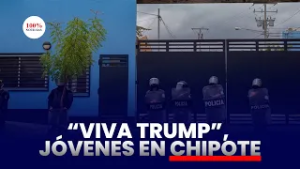 Llevan a El Chipote a jóvenes por pintar “Viva Trump”