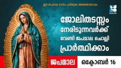 ജോലിതടസ്സം നേരിടുന്നവർക്ക് വേണ്ടി പ്രാർത്ഥിക്കാം | GUADALUPE MATHAV | SHALOM TV | ROSARY | JAPAMALA