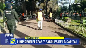 Arrestados en Carnaval cumplen trabajo comunitario en Sucre