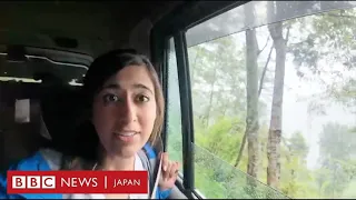 ネパールの山道、大雨で救援車両が立ち往生　BBC現地取材