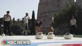 No ice, no problem: Rome brings curling to the Colosseum in summer heat