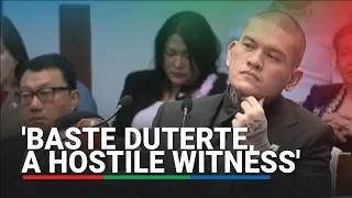 Escudero declares Davao City Mayor Baste Duterte a hostile witness