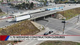 Another weekend of major road construction on I-70 in Jefferson County