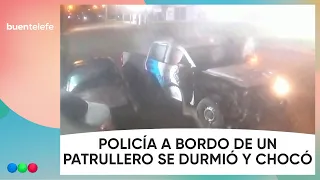 An OFFICER FELL ASLEEP at the wheel and CRASHED INTO TWO TAXI CABS #BuenTelefe