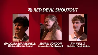 BNEWS Red Devil Shoutout: Giacomo Berardinelli, Mairin Condon & Ryan Ellis Receive Athletic Awards