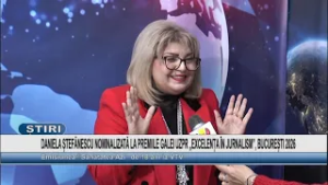 DANIELA ȘTEFĂNESCU, NOMINALIZATĂ LA PREMIILE GALEI UZPR „EXCELENȚA ÎN JURNALISM”, BUCUREȘTI 2026