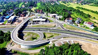 Nowy węzeł na Zakopiance w Myślenicach OTWARTY! Zobacz przelot dronem nad inwestycją 🚁🛣️