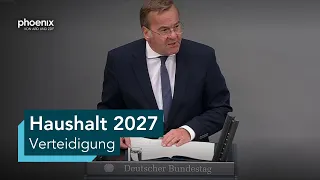 Aussprache zum Haushalt für Verteidigung | 09.09.26