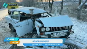 Yağan qar qəzalara səbəb olub | Canlı Yayım