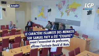 "The Islamist nature of the threats against Samuel Paty was hushed up," according to writer David...