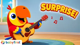Larry the Parrot Learns ALL the Words! | Music, Vehicles & Toys for Kids | First Words | BabyFirst