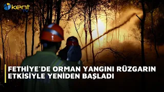 FOREST FIRE IN FETHIYE REIGNITES DUE TO HIGH WINDS