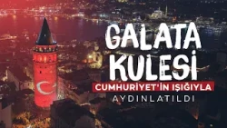 Galata Kulesi'nde 29 Ekim'e özel Atatürk gösterisi