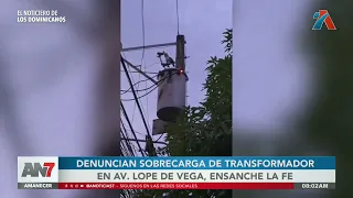 Sobre carga eléctrica en avenida Lópe de Vega genera peligro para viviendas