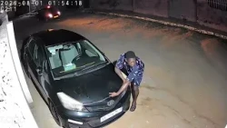 CCTV Captures Suspected Car Battery Theft in Accra at 4am
