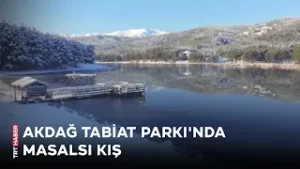 Akdağ Tabiat Parkı'nda masalsı kış manzarası