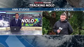 Downed trees and rockfalls reported along Hawaii Island roadways as storm pushes west