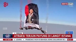 Unik! Foto Raksasa Prabowo Dikibarkan di Langit Jakarta pada HUT ke-81 RI #BeritaSatu
