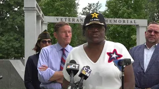 Veterans rally in solidarity with service members stationed on USS Abraham Lincoln