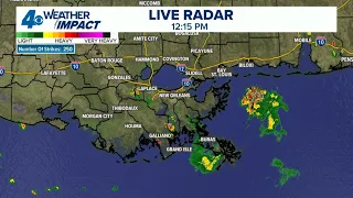 Scattered storms, heat index 105