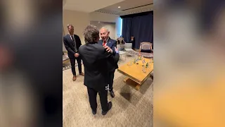 "Amigo!": hugs and compliments between Netanyahu and Argentine President Milei at the UN