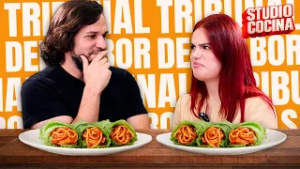 Nicole Zignago prueba los Tallarines envueltos en Lechuga de Alonso Briceño I Studio Cocina