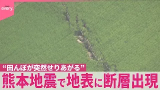 【熊本地震】“田んぼが突然せりあがる”地表に断層出現  防犯カメラが瞬間とらえる