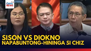 Sison, Diokno, nagsagutan sa gitna ng impeachment trial; Escudero, napabuntong-hininga | GMA News