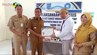 BUPATI SYAFRUDIN NOOR TINJAU TES PSIKOLOGI MURID SMP DI HSS