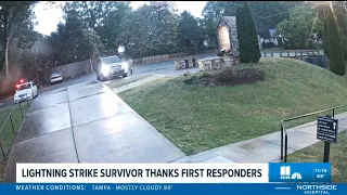 Woman struck by lightning thanks first responders who brought her back to life