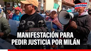 🔴🔵 Protest held demanding justice for Milán, a minor murdered in Huancayo