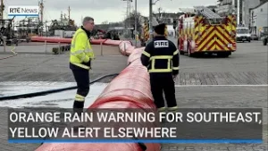 Orange rain warning for southeast, yellow alert elsewhere