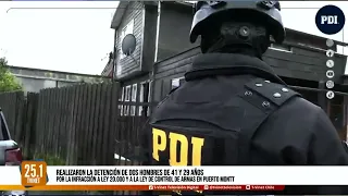 PDI arrests two men in Puerto Montt for drug trafficking and weapons possession