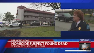 Homicide suspect found dead in south St. Louis hotel