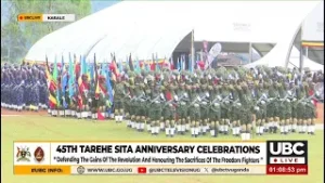 VARIOUS ARMY FORCES ENGAGE IN A QUICK MARCH, SHOWCASING SKILLS & COMMAND AT THE 45TH TAREHE SITA