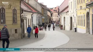 Az ivóvízhálózatot ellenőrzik a belvárosban éjszaka - 2026.02.24.