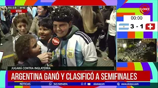 Fans arrive at Plaza 1º de Mayo to celebrate advancing to the semifinals