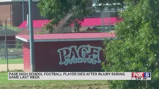 Page High School football player dies after injury during game last week