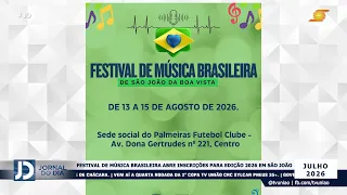 FESTIVAL DE MÚSICA BRASILEIRA ABRE INSCRIÇÕES PARA EDIÇÃO 2026 EM SÃO JOÃO DA BOA VISTA
