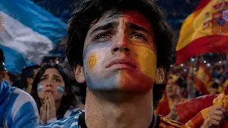 The 'torn' hearts of thousands of Spaniards and Argentines over the World Cup final
