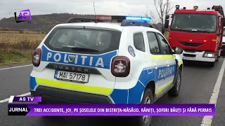 Three accidents on Thursday on the roads of Bistrița-Năsăud. Injuries, drunk drivers, and unlicen...