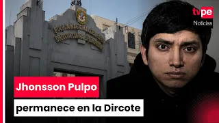 Alias Johnsson Pulpo remains at Dircote while the INPE evaluates which prison he will be transfer...