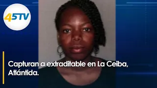 Capturan a #extraditable Harlin Clariza Spicer Clark en La Ceiba, Atlántida.