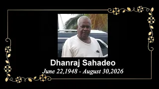 Death Announcement - Dhanraj Sahadeo