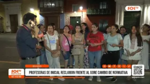 Trujillo: docentes de inicial reclaman frente al GORE cambio de normativa
